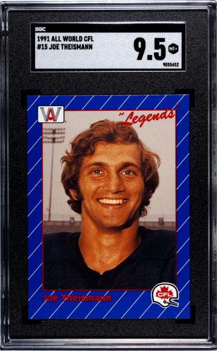1991 All World CFL #15 Joe Theismann SGC 9.5 — Front