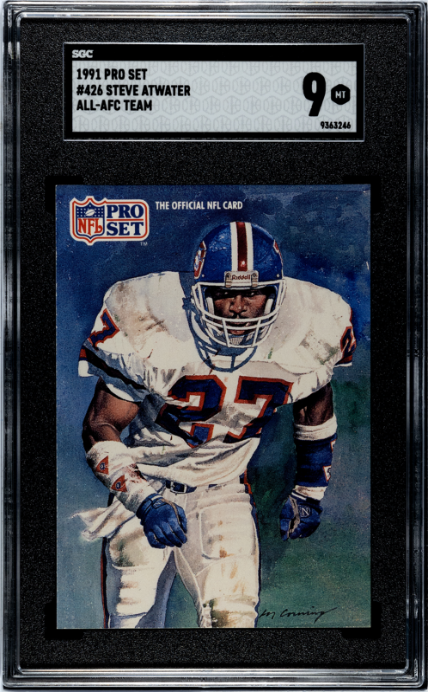 1991 Pro Set #426 Steve Atwater All-AFC Team SGC 9 — Front