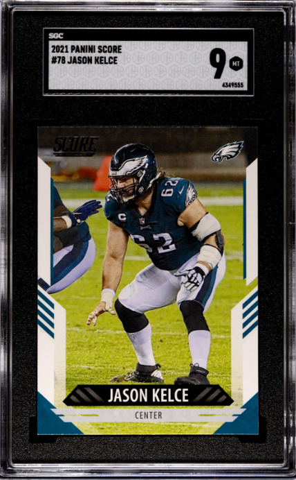 2021 Panini Score #78 Jason Kelce SGC 9 — Front