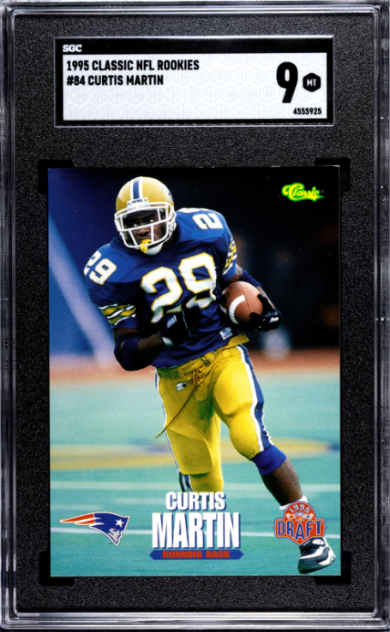 1995 Classic Nfl Rookies #84 Curtis Martin SGC 9 — Front
