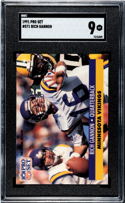 1991 Pro Set #571 Rich Gannon SGC 9 — Front