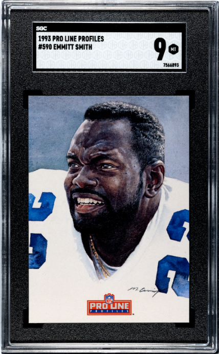 1993 Pro Line Profiles #590 Emmitt Smith SGC 9 — Front