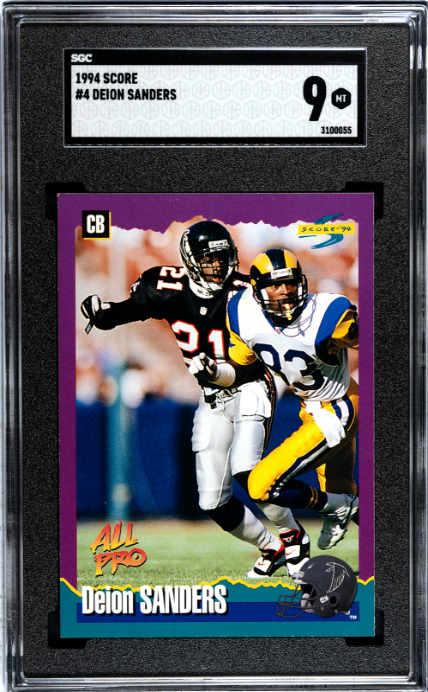 1994 Score #4 Deion Sanders SGC 9 — Front