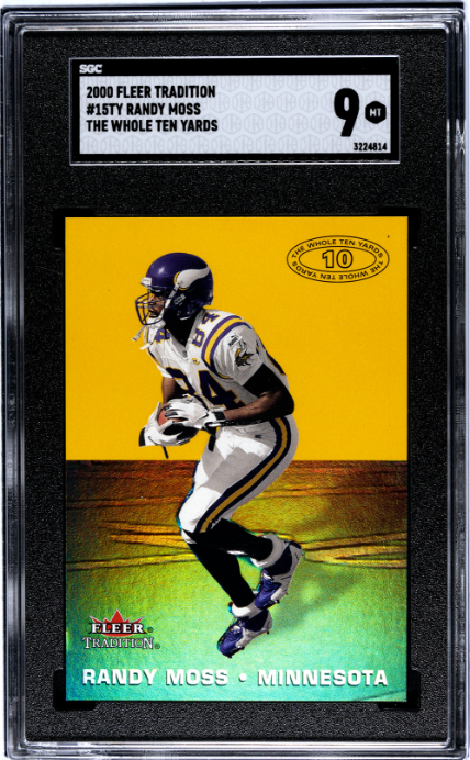 2000 Fleer Tradition #15TY Randy Moss The Whole Ten Yards SGC 9 — Front