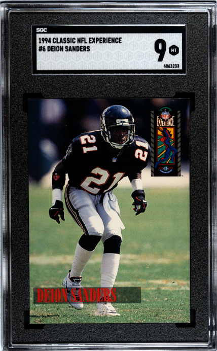 1994 Classic Nfl Experience #6 Deion Sanders SGC 9 — Front