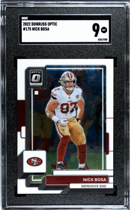 2022 Donruss Optic #175 Nick Bosa SGC 9 — Front