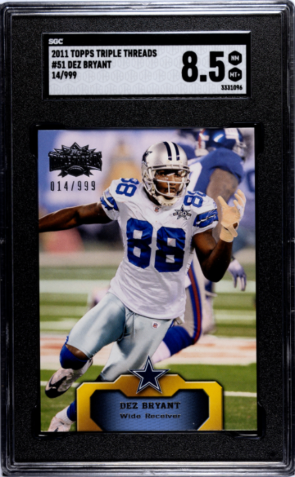 2011 Topps Triple Threads #51 Dez Bryant SGC 8.5 — Front