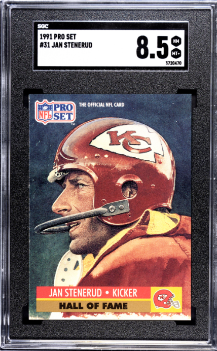 1991 Pro Set #31 Jan Stenerud SGC 8.5 — Front