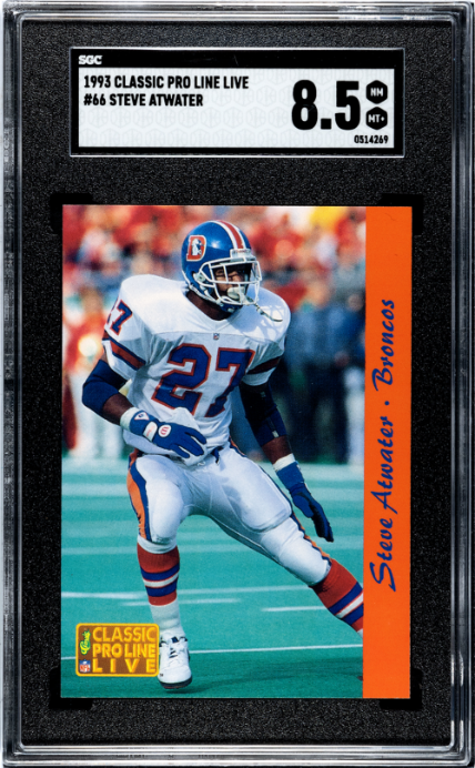1993 Classic Pro Line Live #66 Steve Atwater SGC 8.5 — Front