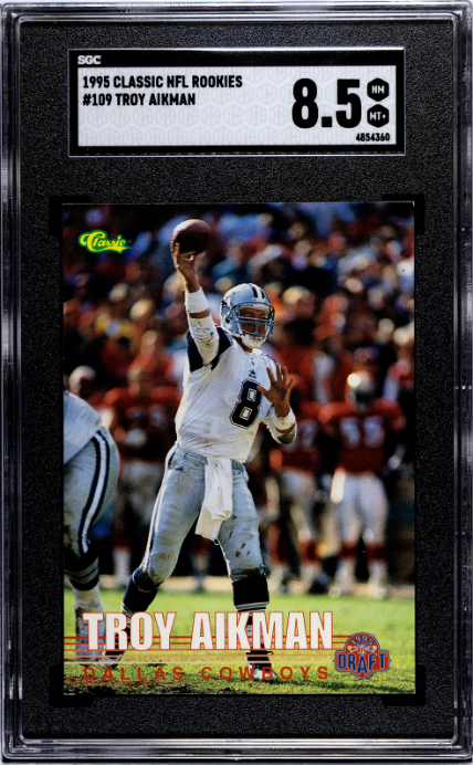 1995 Classic NFL Rookies #109 Troy Aikman SGC 8.5 — Front