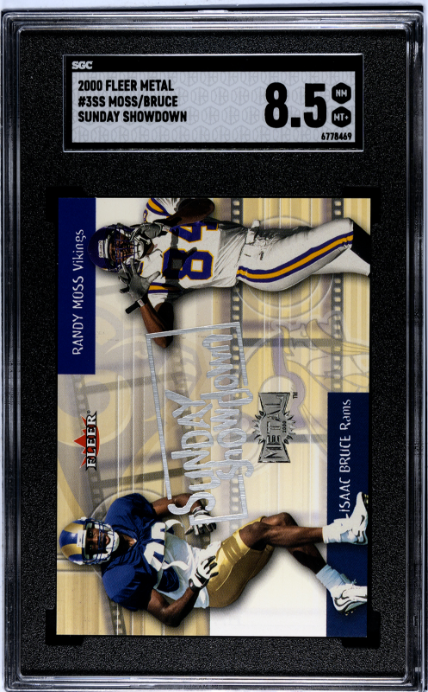 2000 Fleer Metal #3SS Moss/Bruce Sunday Showdown SGC 8.5 — Front