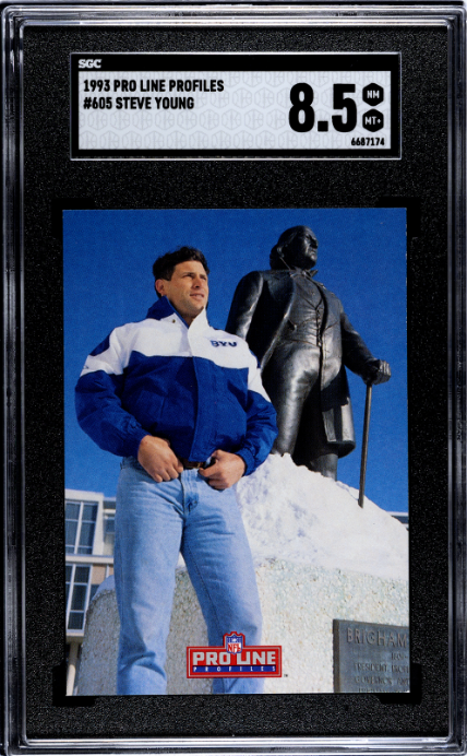 1993 Pro Line Profiles #605 Steve Young SGC 8.5 — Front