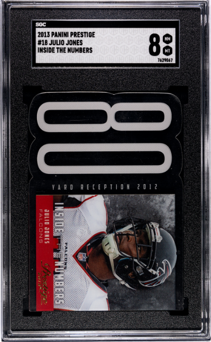 2013 Panini Prestige #18 Julio Jones Inside The Numbers SGC 8 — Front