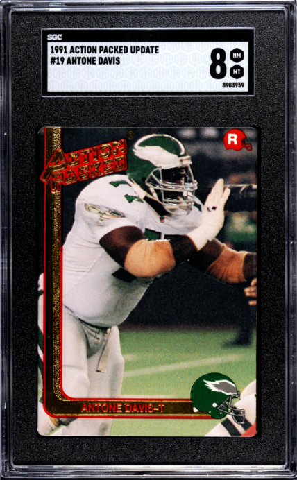 1991 Action Packed Update #19 Antone Davis SGC 8 — Front