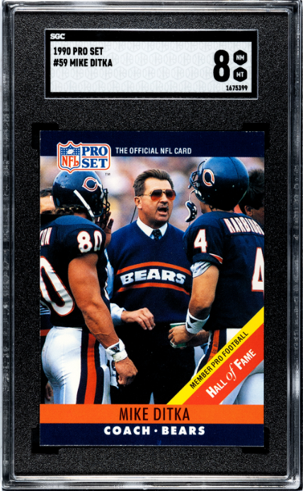1990 Pro Set #59 Mike Ditka SGC 8 — Front