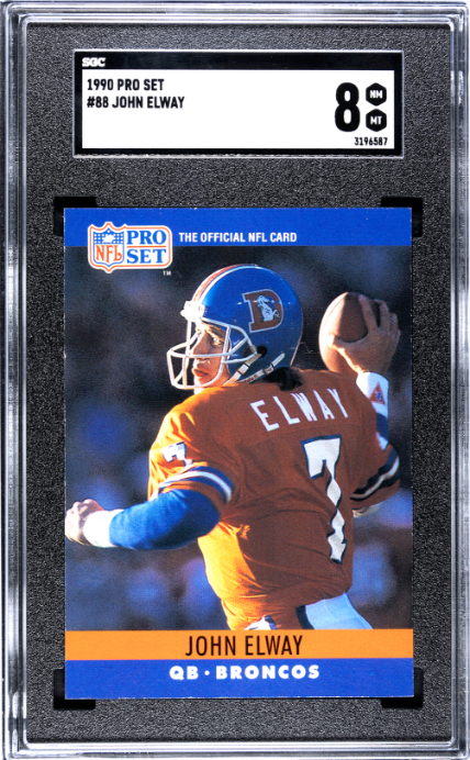1990 Pro Set #88 John Elway SGC 8 — Front