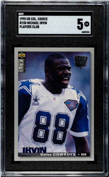 1995 Upper Deck Collector's Choice #150 Michael Irvin Players Club SGC 5 — Front