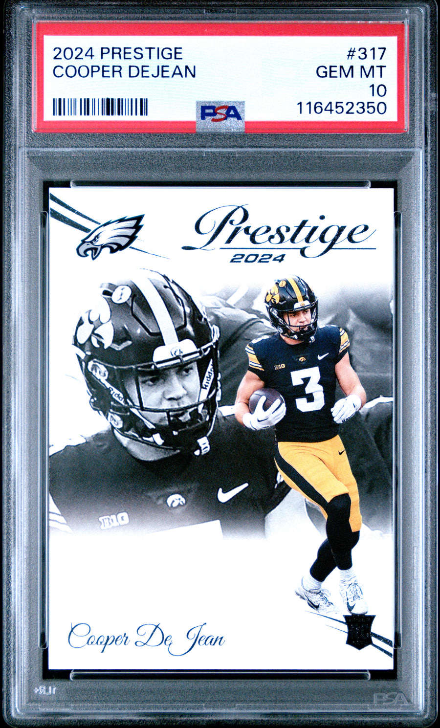 2024 Panini Prestige #317 Cooper Dejean RC PSA 10 — Front