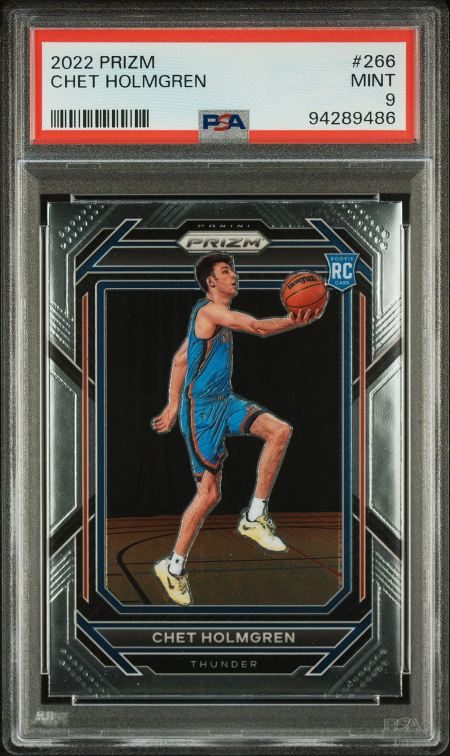 2022 Panini Prizm #266 Chet Holmgren RC PSA 9 — Front