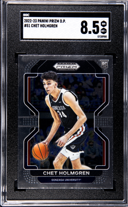 2022-23 Panini Prizm Draft Picks #51 Chet Holmgren RC SGC 8.5 — Front