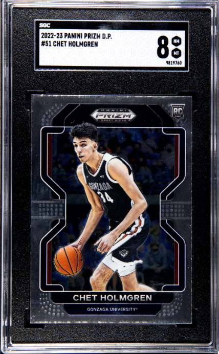 2022-23 Panini Prizm Draft Picks #51 Chet Holmgren RC SGC 8 — Front