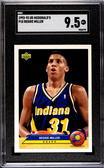 1992-93 Upper Deck McDonald's #P18 Reggie Miller SGC 9.5 — Front