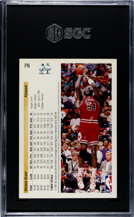 1992-93 Upper Deck McDonald's #P6 Horace Grant SGC 7 — Back