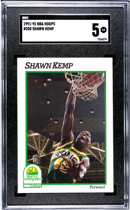 1991-92 Nba Hoops #200 Shawn Kemp SGC 5 — Front