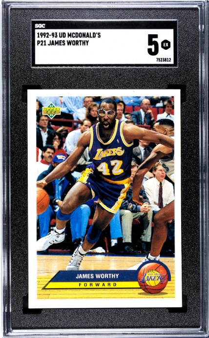 1992-93 Upper Deck McDonald's #P21 James Worthy SGC 5 — Front
