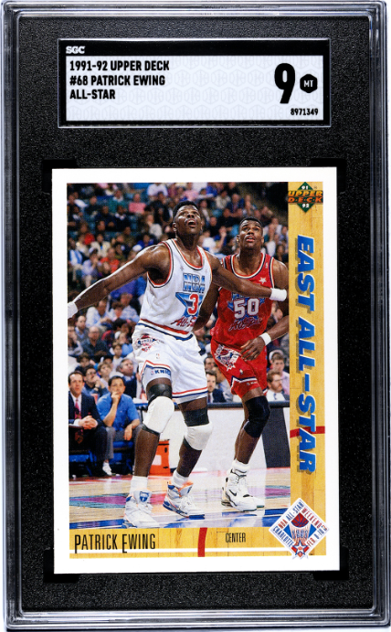 1991-92 Upper Deck #68 Patrick Ewing All-Star SGC 9 — Front