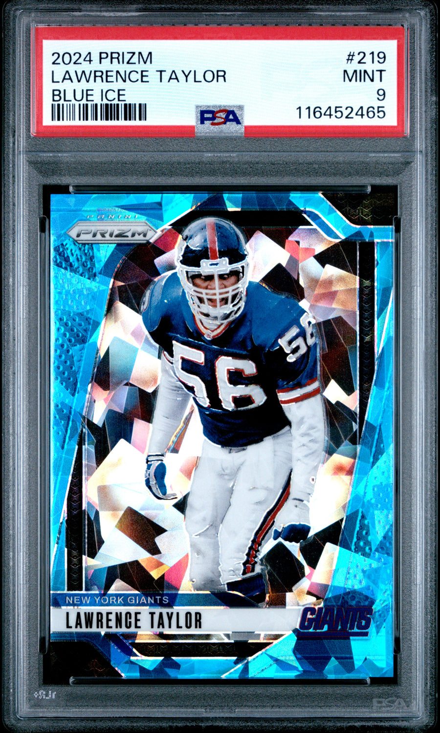2024 Panini Prizm #219 Lawrence Taylor Blue Ice PSA 9 — Front