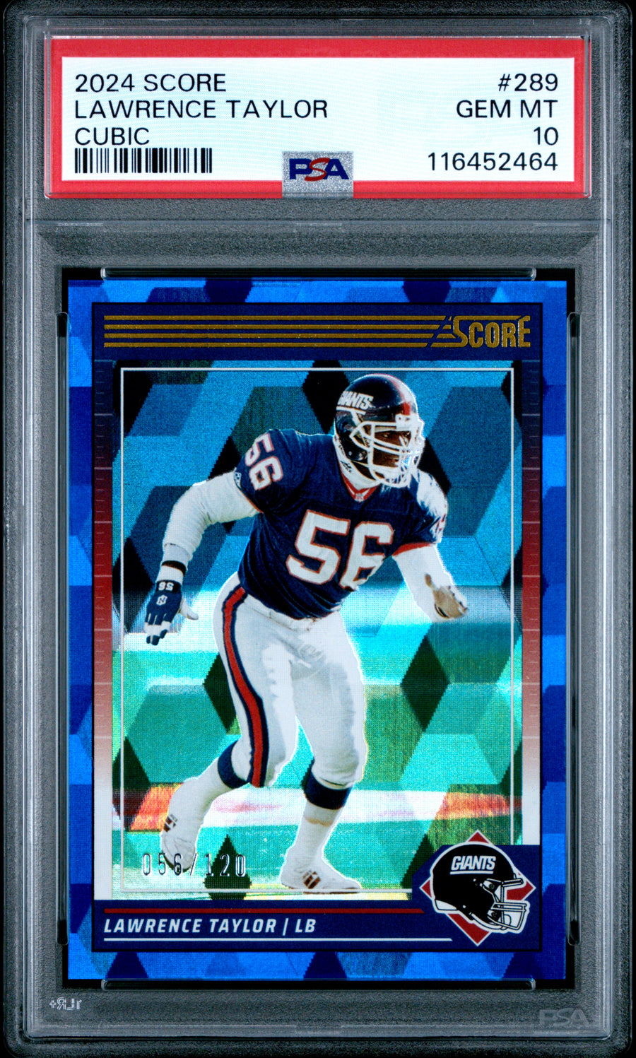 2024 Panini Score #289 Lawrence Taylor Cubic PSA 10 — Front