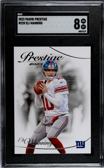 2023 Panini Prestige #220 Eli Manning SGC 8 — Front