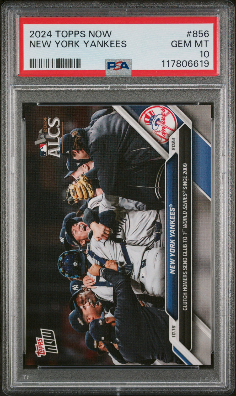 2024 Topps Now #856 New York Yankees PSA 10 — Front