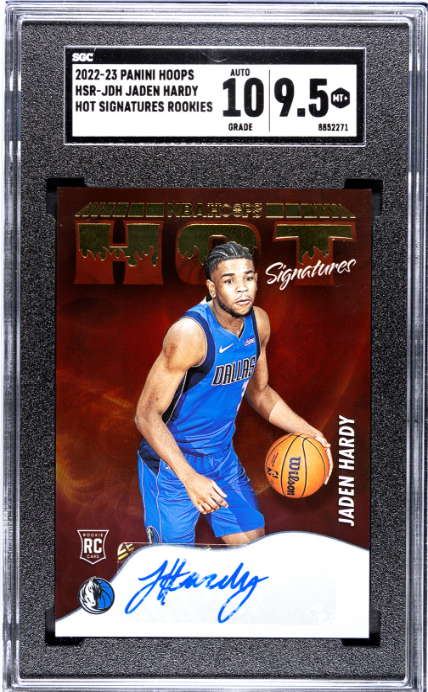 2022-23 Panini Hoops #HSR-JDH Jaden Hardy Hot RCA SGC 9.5-10 — Front
