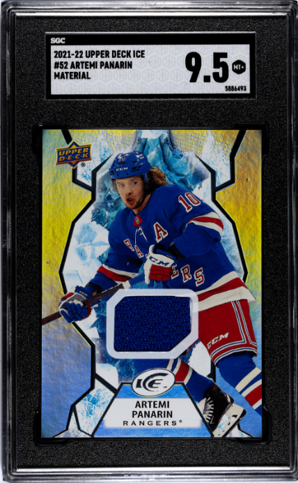 2021-22 Upper Deck Ice #52 Artemi Panarin Material SGC 9.5 — Front