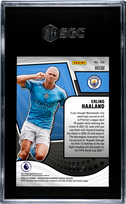 2022-23 Panini Revolution Premier League #163 Erling Haaland Kaleido SGC 10 — Back