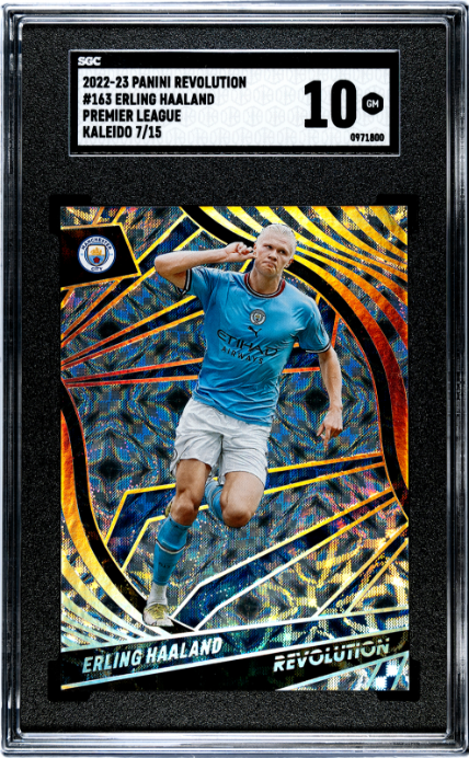 2022-23 Panini Revolution Premier League #163 Erling Haaland Kaleido SGC 10 — Front