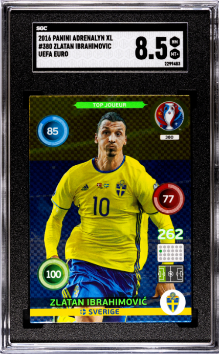 2016 Panini Adrenalyn XL UEFA Euro #380 Zlatan Ibrahimovic SGC 8.5 — Front
