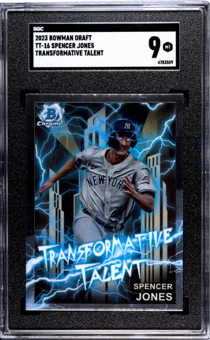 2023 Bowman Draft #TT-16 Spencer Jones Transformative Talent SGC 9 — Front