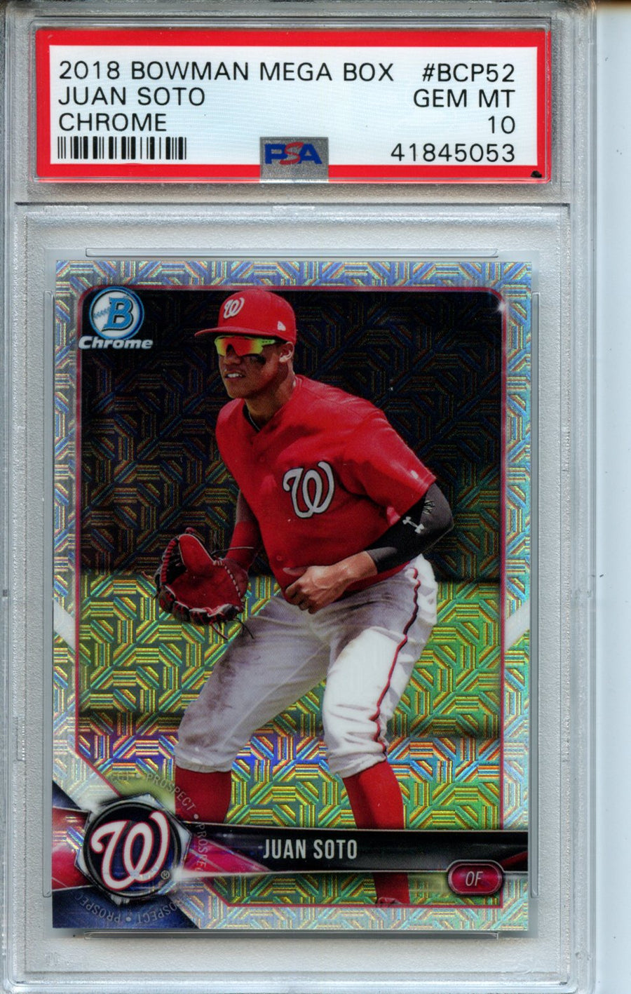 2018 Bowman Mega Box #BCP52 Juan Soto Chrome PSA 10 — Front