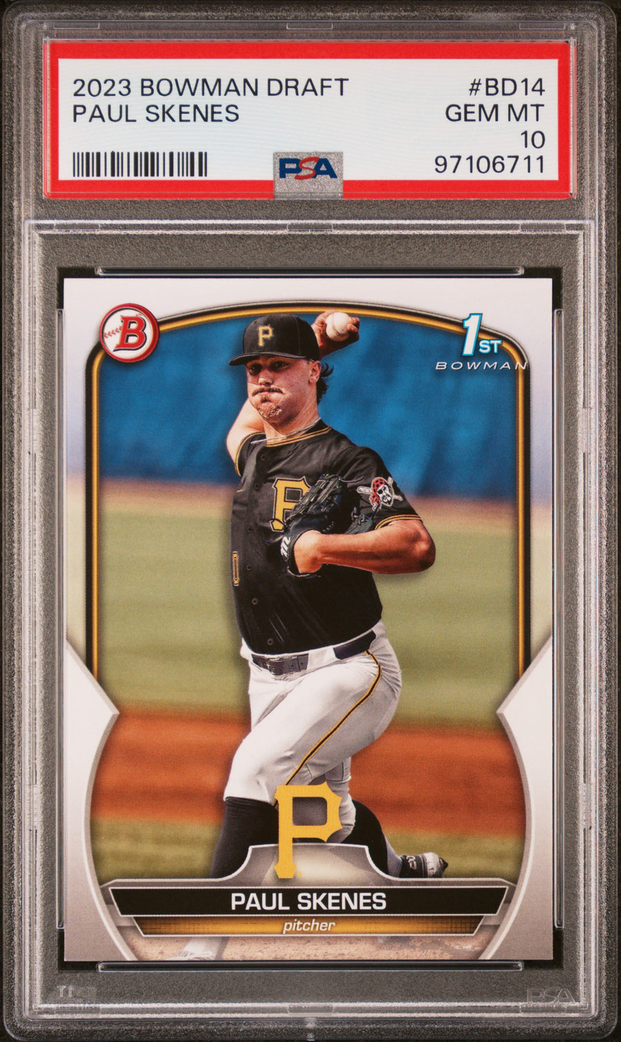 2023 Bowman Draft #BD14 Paul Skenes PSA 10 — Front
