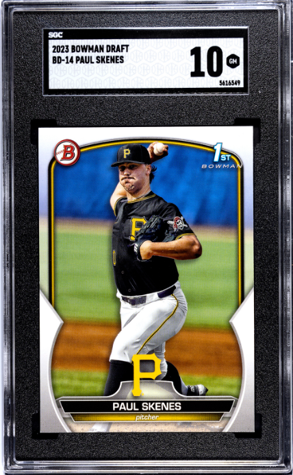 2023 Bowman Draft #BD-14 Paul Skenes SGC 10 — Front