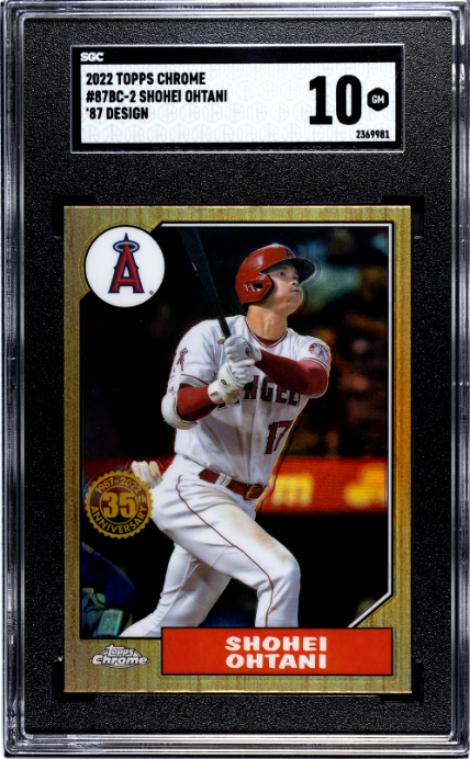 2022 Topps Chrome #87BC-2 Shohei Ohtani '87 Design SGC 10 — Front