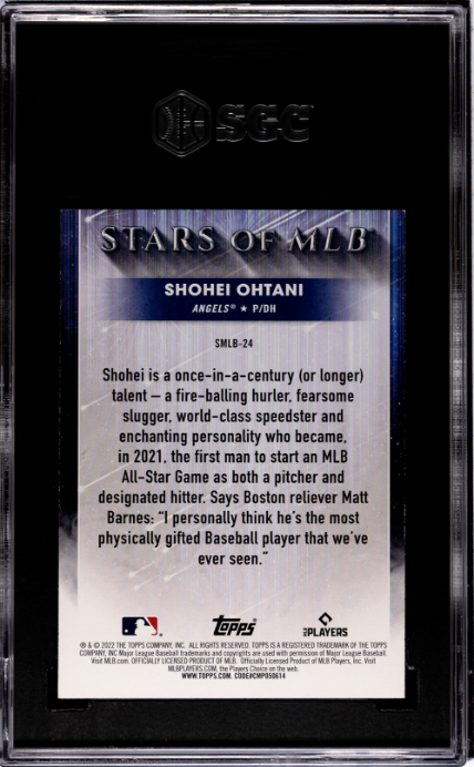 2022 Topps #SMLB-24 Shohei Ohtani Stars Of MLB SGC 7 — Back