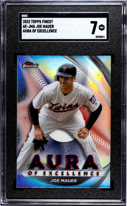 2022 Topps Finest #AE-JMA Joe Mauer Aura Of Excellence SGC 7 — Front