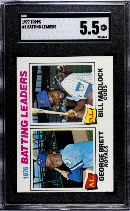 1977 Topps #1 Batting Leaders SGC 5.5 — Front