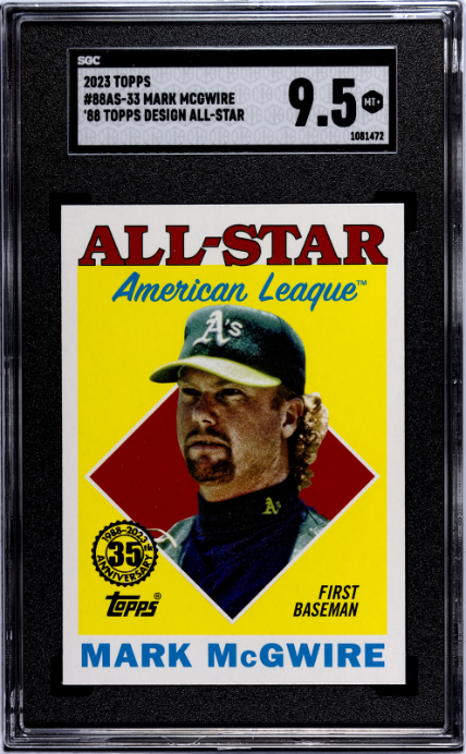 2023 Topps #88AS-33 Mark Mcgwire '88, A/S SGC 9.5 — Front