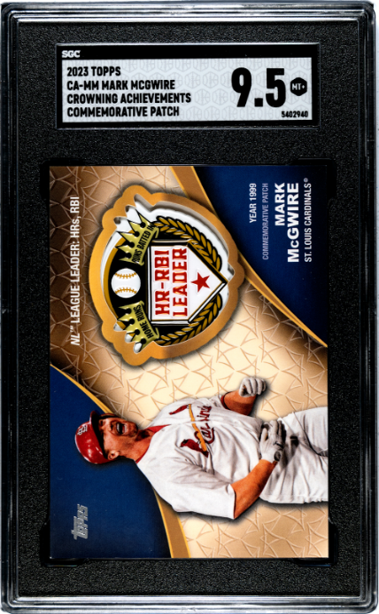 2023 Topps #CA-MM Mark Mcgwire Crowning Achievements Patch SGC 9.5 — Front
