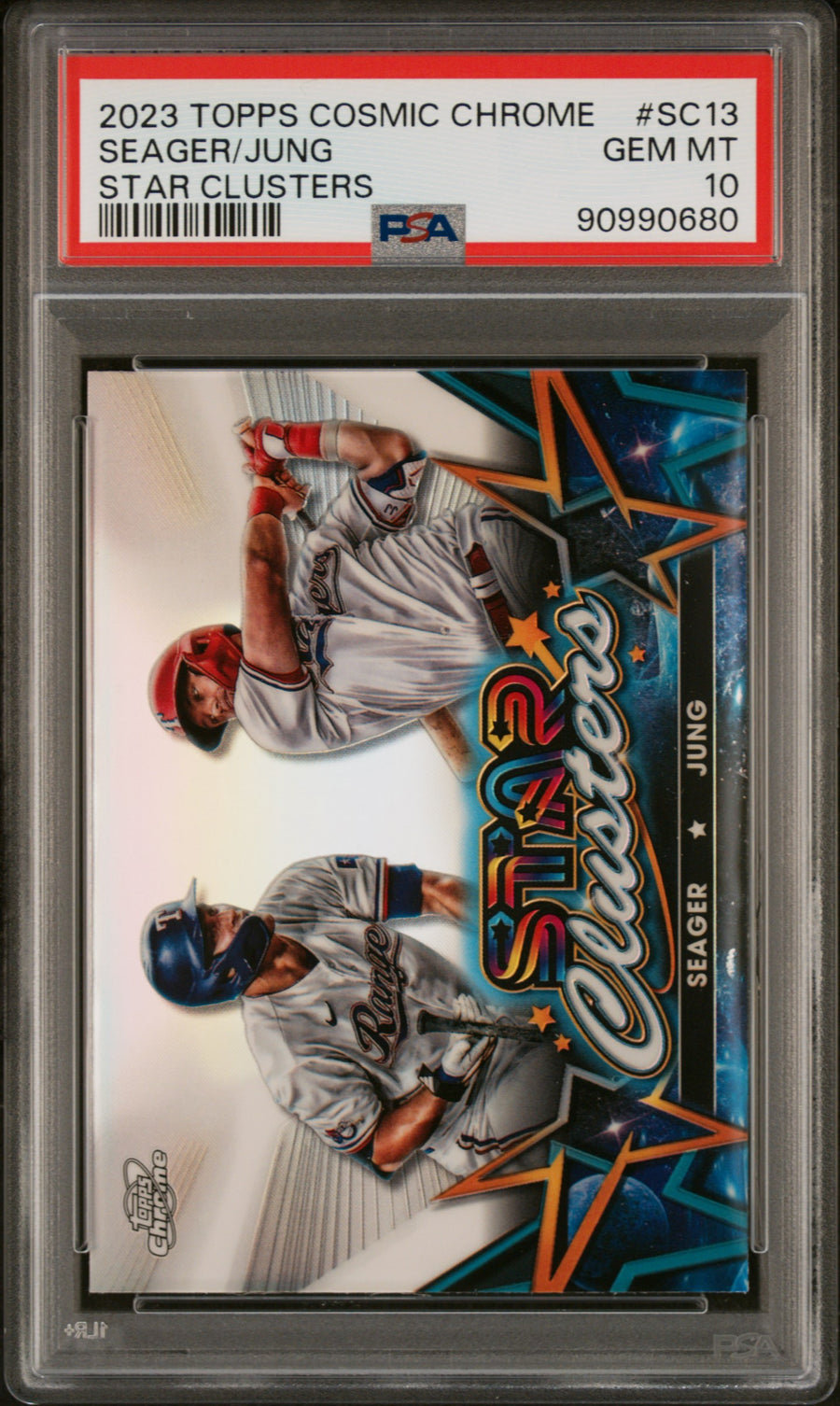 2023 Topps Cosmic Chrome Star Clusters #SC13 Seager/Jung PSA 10 — Front